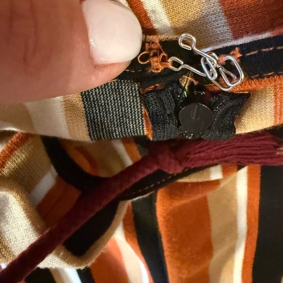 URBAN OUTFITTERS Striped Brown and orange Jumpsuit - Picture 3 of 4